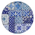 thumbnail image 1 of Floral Bohemian Round Table Cover Stretch Fit, 52-56 Inch Elastic Edge Cloth for Kitchen and Party Decor, 1 of 7