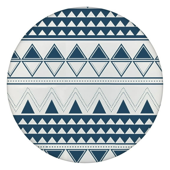 Floral Bohemian Round Table Cover with Elastic, Stretch Fit Cloth for 38-42 Inch Tables, All-Purpose Decorative Table Setting