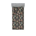 thumbnail image 1 of Floral Boho Fitted Sheet & Pillow Sham Set, Colorful Design Blooming Flowers Pattern with Peduncles of Spring, Decorative Printed 2 Piece Bedding Decor, Twinxl, Dark Taupe Multicolor, by Ambesonne, 1 of 2