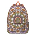 thumbnail image 1 of Floral Boho Mandala Print Laptop Backpack for Women Men, Lightweight Durable Bookbag for College School, Large Capacity Rucksack for Work Travel Gift, 1 of 5