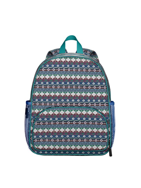 Floral Boho Style Student Backpack – Abstract Vintage Lightweight Bag for School Travel and Weekend Adventures