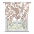 thumbnail image 1 of Floral Boho Tie Up Curtains for Windows, Adjustable Balloon Window Shades, Vintage Country Brown Pesley Flowers Kitchen Window Treatments Adjustable Roll Up Curtain for Basement/Nursery 52"x45", 1 of 8