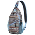 thumbnail image 1 of Floral Boho Travel Sling Backpack with Multi Functional Storage, Lightweight Artistic Shoulder Crossbody Daypack, 1 of 2