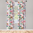 thumbnail image 1 of Floral Boho Window Curtains, Colorful Design Delicate Garden Flowers Springtime Inspiration Dreamy Art, Lightweight Decor 2-Panel Set with Rod Pocket, Pair of - 28"x84", Blush Multicolor, by Ambesonne, 1 of 1