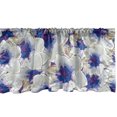 thumbnail image 1 of Floral Boho Window Valance, Simple Design Delicate Daffodils Pattern Japanese Inspired Print, Curtain Valance for Kitchen Bedroom with Rod Pocket, 54" X 18", Pale Sage Green Dark Blue, by Ambesonne, 1 of 2