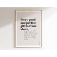 thumbnail image 1 of Every Good And Perfect Gift Christian Art James 1 17 Christian Bible Verse Poster God Father Provider Jehovah Jireh Wall Art, Modern Wall Decor, 24x36 UNFRAMED, 1 of 2