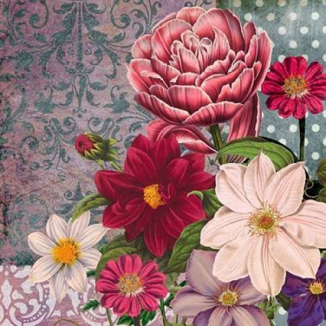 Floral Bounty Canvas Art - Walter Robertson (24 x 24)