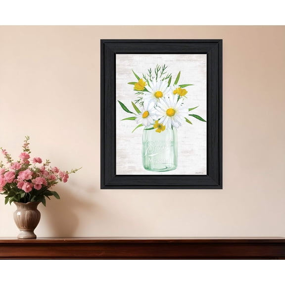 Floral Bouquet Black Framed Print Wall Art