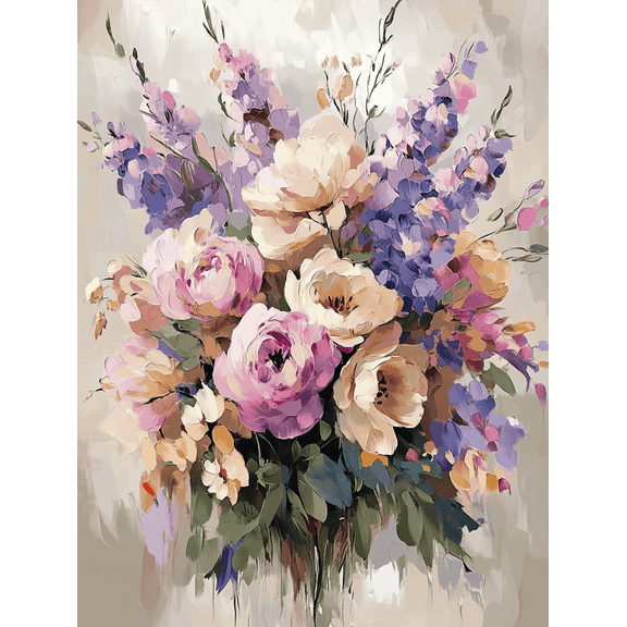 Floral Bouquet Decorative Painting/Canvas Art Perfect for Living Room Bedroom Dining Room Office Study Room Guest Room Hotel Room Apartment Hallway and Entryway Decoration 165 characters.
