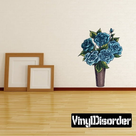 Floral Bouquet Flower Wall Decal - Vinyl Car Sticker - Uscolor008 - 25 Inches