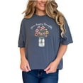 thumbnail image 1 of Floral Bouquet Jar T-Shirt, Cute Summer T-Shirt Design, Flower Illustration Tee, Casual Graphic Unisex Shirt, Gift for Her, Spring Fashion, Denim Comfort Colors T-Shirt, Small, 1 of 1