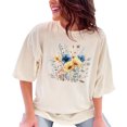 thumbnail image 1 of Floral Bouquet T-Shirt, Spring Flowers Graphic Tee, Colorful Flower Print Shirt, Botanical Art T-Shirt, Nature Lover Gift, Ivory Comfort Colors T-Shirt, Medium, 1 of 1
