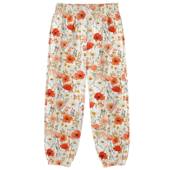 Floral Boys Pants Kids Casual Sweatpants Joggers Toddler Sports Pants 3-10 Years