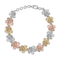 thumbnail image 1 of Floral Bracelet in 18K YRG Rhodium Over Silver 6.50 In 11.50 Grams, 1 of 1