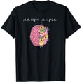 thumbnail image 1 of Floral Brain Design Neuro Nurse Gift T-Shirt for Proud Nursing Professionals, 1 of 5