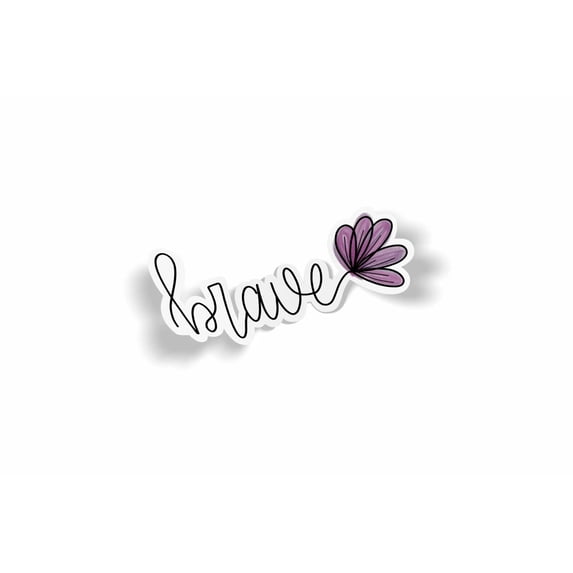 Floral Brave Waterproof Sticker