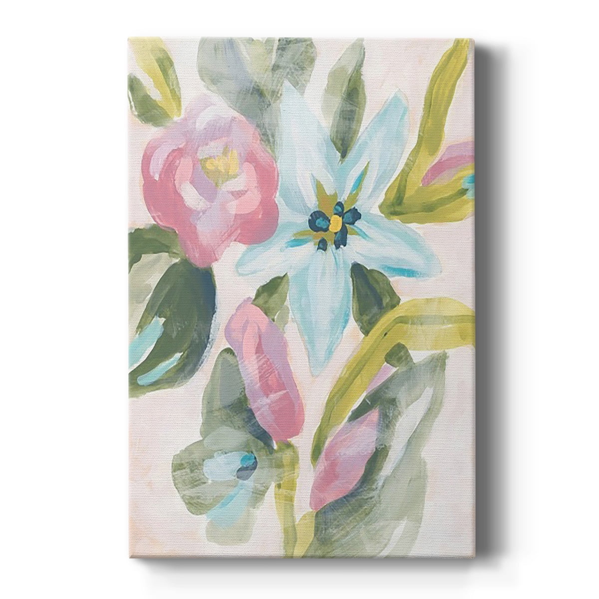 Floral Breeze Fresco I Premium Gallery Wrapped Canvas - Ready to Hang