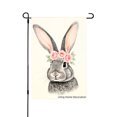 thumbnail image 1 of Floral Bunny Garden Flag For Home Outdoor Garden Yard Decor 12x18 Inch, 1 of 5