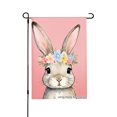 thumbnail image 1 of Floral Bunny Garden Flag For Home Outdoor Garden Yard Decor 12x18 Inch, 1 of 5