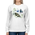 thumbnail image 1 of Floral Butterflies Art Sweatshirt Women -Jennifer Paxton Parker Designs, Female XX-Large, 1 of 4
