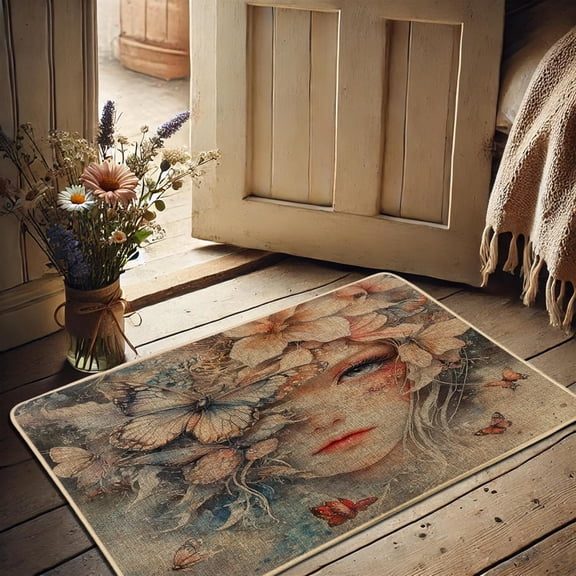 Spring Birds Natural Coir Fiber Doormat, Anti Slip PVC Mat Back Indoor or Outdoor Door Mat for Entrance or Exit Coconut Coir.