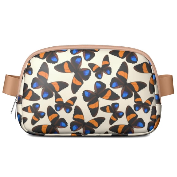 Floral Butterfly Pattern Belt Bag for Women – Cute Aesthetic Fanny Pack, Lightweight Crossbody Design for Fashion Travel, Hiking & Daily Style