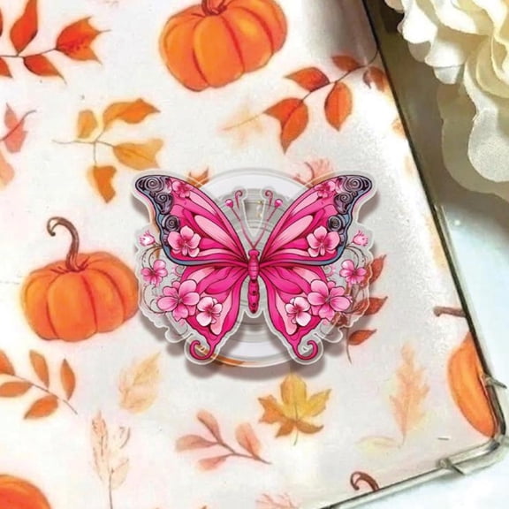 Floral Butterfly Phone Grip, Pink Creature Acrylic Magsafe Socket, Girly Butterfly Griptok, random 1 pack