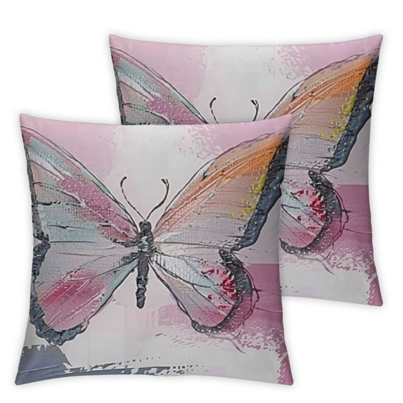 Floral Butterfly Pink, White, & Gray Toddler Bed Set - Comforter, Fitted Bottom Sheet, Flat Top Sheet, & Reversible Pillowcase, Pink, White, Grey