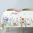 thumbnail image 1 of Floral Butterfly Tablecloth,Floral Print Tablecloth for Rectangle Tables 60 x 84,Perfect for Kitchen Dinner,Restaurant,Holiday Picnic Table Cover, 1 of 5