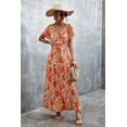 thumbnail image 1 of Floral Buttoned Drawstring Waist Tiered Dress, 1 of 1