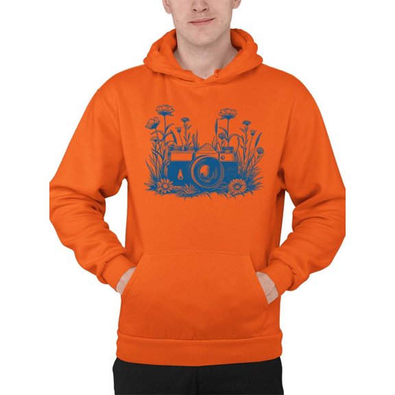 Floral Camera Artistic Apparel Hoodie Men's