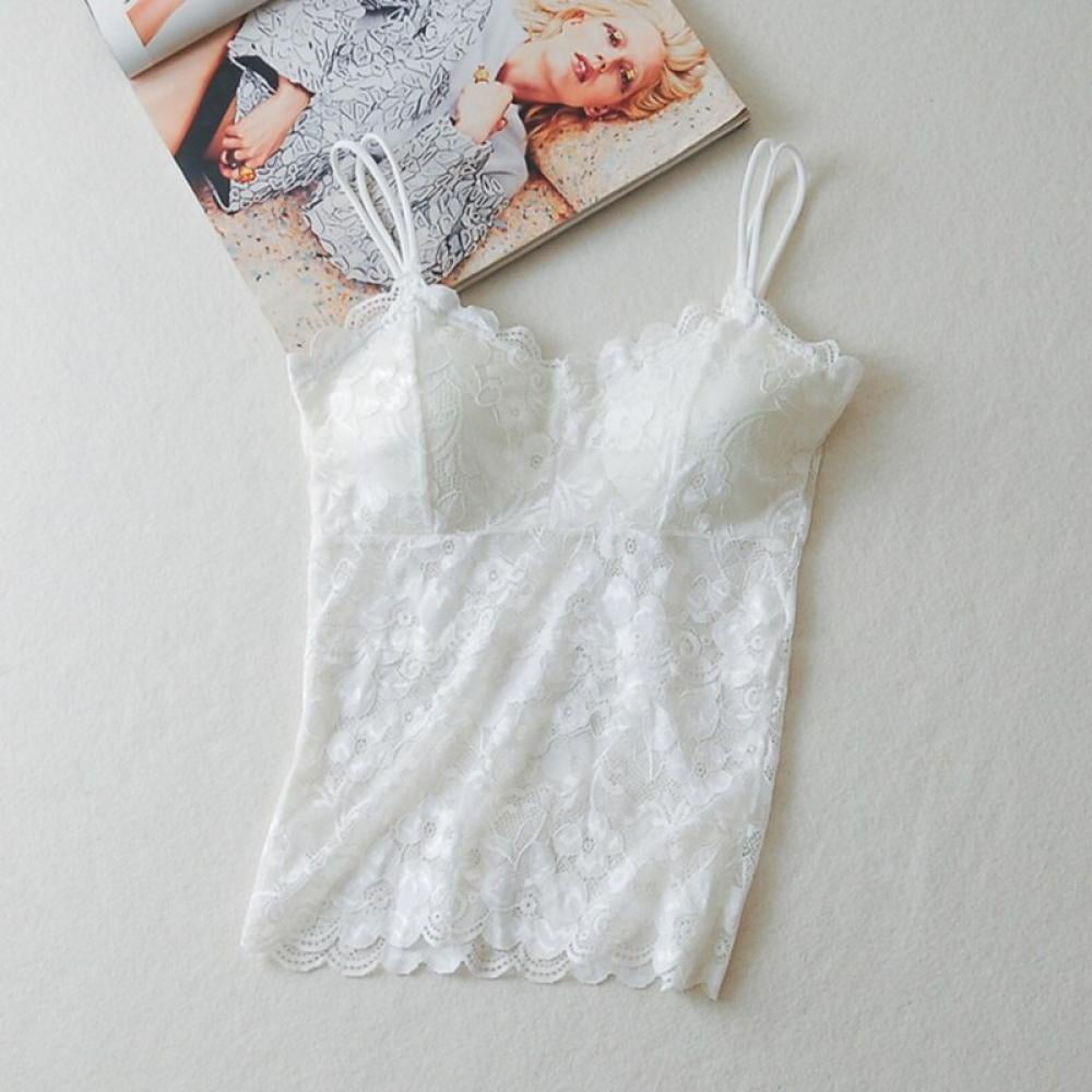 Floral Cami Padded Tank top Women's Cami Lace Crochet Flower Floral Cami Padded Tank top Women's Cami Lace Crochet Flower