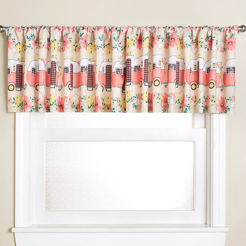 The Lakeside Collection Floral Camper Bath Collection - Valance