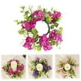 thumbnail image 1 of Floral Candle Rings Plastic Artificial Flower Candle Rings Spring Candle Rings Centerpieces For Wedding Home Table Decoration,Artificial Flower Hyacinth Candlestick Flower Garland Rose Red, 1 of 8