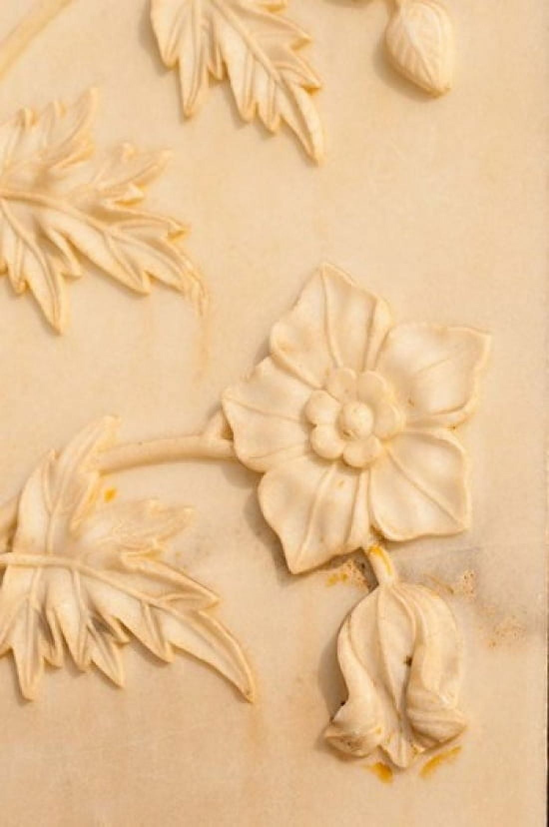 Floral Carving Taj Mahal Agra Uttar Pradesh India Canvas Art - Inger Hogstrom DanitaDelimont (15 x 22)