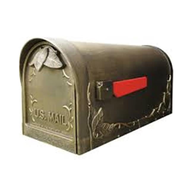 Floral Cast Aluminum Address Plaque with Brushed Aluminum Numbers - Black