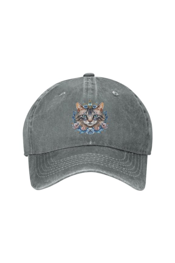 Floral Cat Baseball Caps for Men Women Adjustable Casual Trucker Hats for Fishing Outdoor Activities Fashion Hats