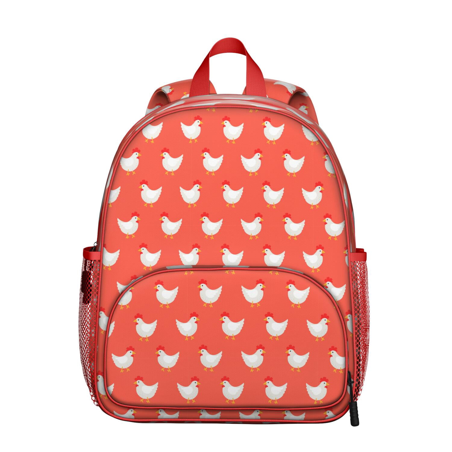 Floral Cat Design School Backpack - Breathable & Durable for Commuters