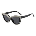 thumbnail image 1 of Floral Cat Eye Sunglasses For Women Ballroom Ready Flat Lens European Style Fashionable Eyewear, 1 of 7
