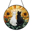 Floral Cat Window Decor – Stained Glass Style Hanging - Walmart.com