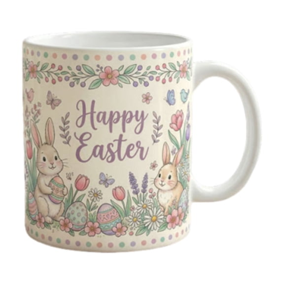 Floral Ceramic Mug - Durable, Generous Capacity Coffee and Tea Cup - Perfect Gift Idea for Birthdays and Special Occasions - Easy to Clean Ceramic Design,Colorful