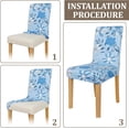 thumbnail image 1 of Floral Chair Covers for Dining Room Set of 4,Printed Stretchable Dining Chair Slipcover Washable Removable for Kitchen,Hotel,Restaurant,Ceremony Universal Size, 1 of 6
