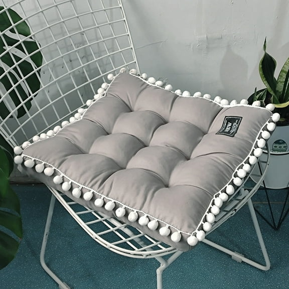 Floral Chair Mat, Upholstered Floor Cushion, Chair Mat, Foam Added Soft Seating, for Kitchen Dining Patio, Lightweight Purpose Pillow | Gray KTFgvq