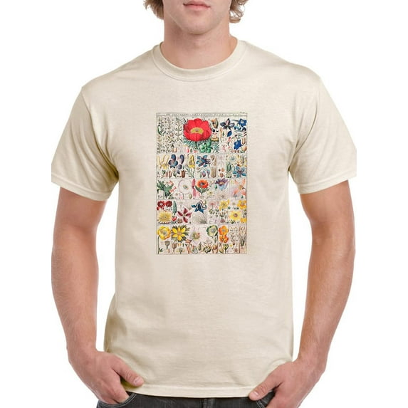 Floral Chart. T-Shirt Men -Vision Studio Designs, Male Large
