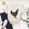 thumbnail image 1 of Floral Chicken Shirt: Farm Animal Lover Tee SWEATSHIRT All Size S-5XL, 1 of 5