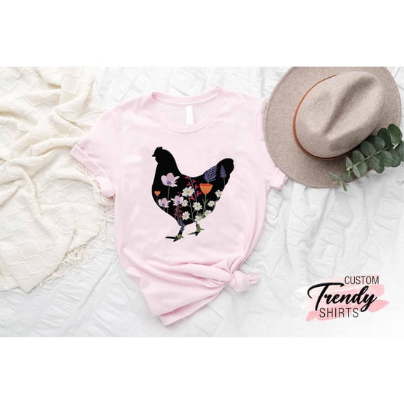 Floral Chicken Shirt, Farm Shirt Women, Women Chicken Shirt, Farmer Gifts, Farm Girl Shirt, Farm Girl Gift, Chicken Shirt Gifts SWEATSHIRT All Size S-5XL