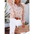 thumbnail image 1 of Floral Chiffon Lantern Sleeve Blouse, 1 of 4