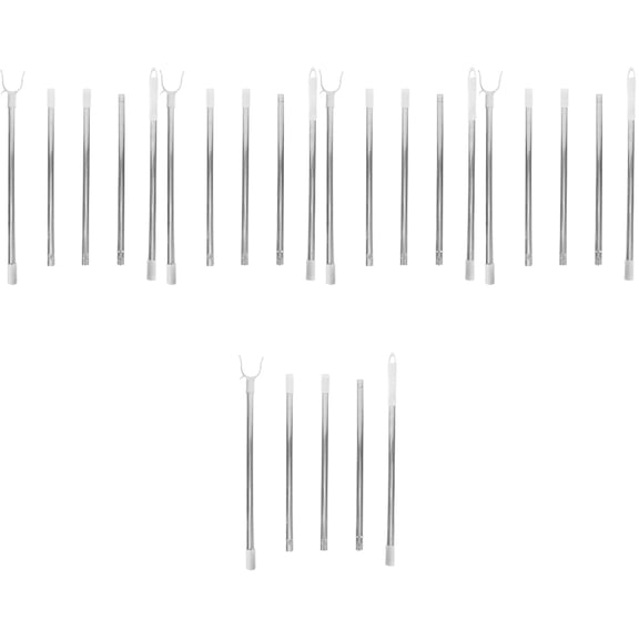 Floral Clothesline Prop 5 Count Outdoor Heavy Duty Hanger Coat Hooks Balcony Pole White