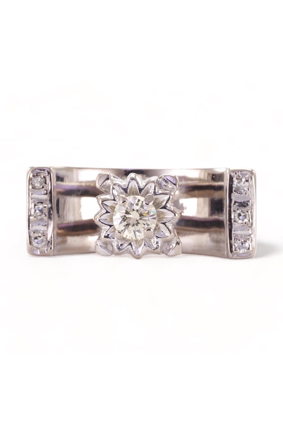 Floral Cluster Diamond Engagement Ring, Heighted Diamond Ring, Euro Shank Diamond Ring, Statement Ring, Unique Proposal Ring For Girlfriend, 925 Sterling Silver, 2.1 Ct Simulated Diamond