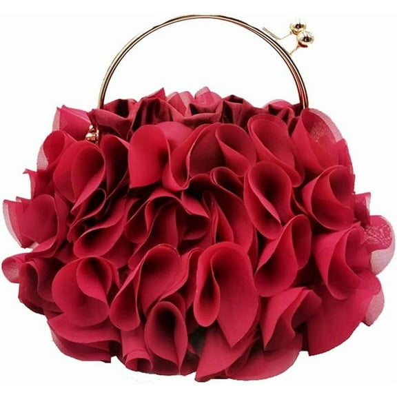 Floral Clutch Purses for Women Satin Clutch Evening Bag Party Prom Handbags Bride Purse